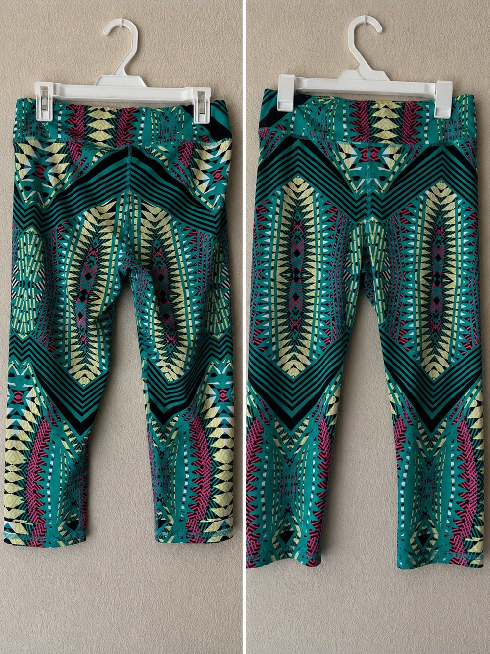 Aeropostale Teal Geometric Print Girls' Leggings